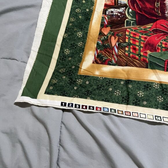 CHRISTMAS SANTA CLAUS LGD Studios VIP CRANSTON COTTON FABRIC CHEATER Panel 38X43 - Picture 4 of 13